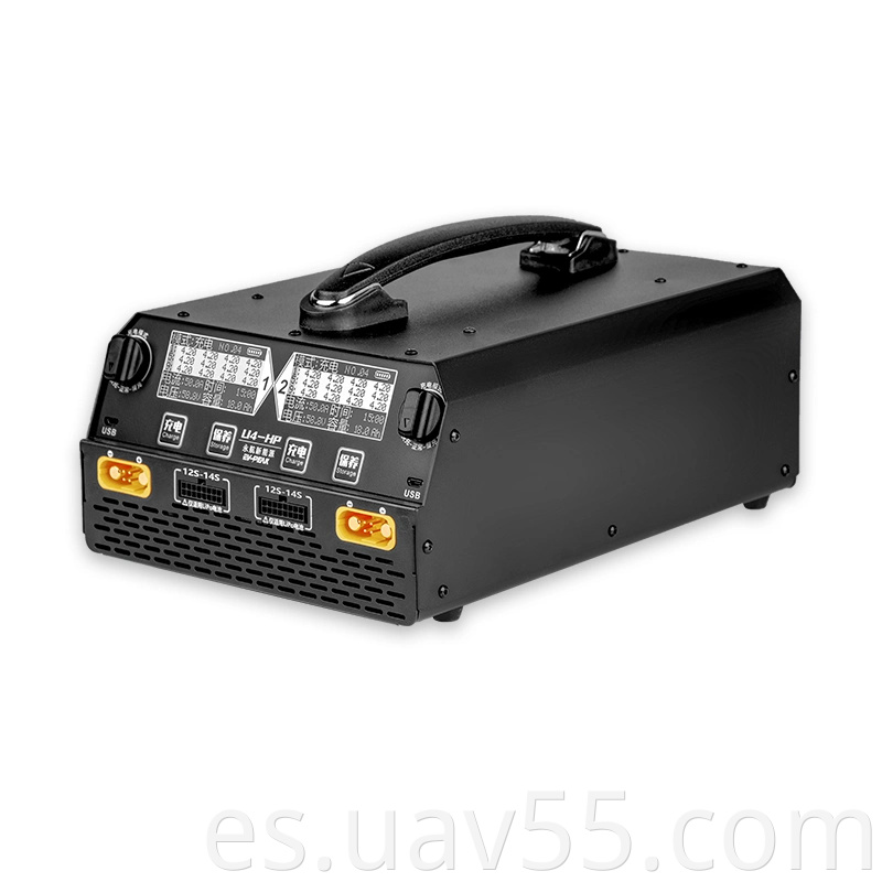 EV-PEAK U4-HP Balance Charger Dual canal para la batería LIPO/LIHV 6S-14S 2500W 25A